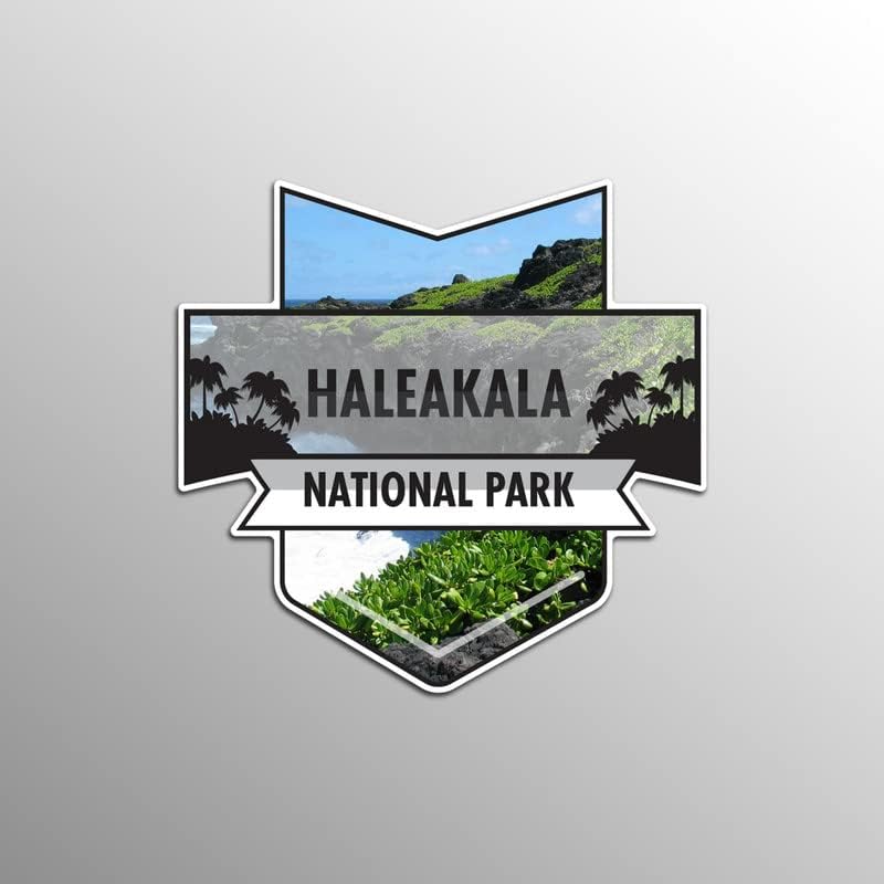מגנט הפארק הלאומי Haleakala | 4.7 אינץ 'בגודל 4.5 אינץ' | 2 חבילה | 30 מיל מילנט חומר מגנטי